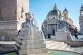 Fountain of the Lions in Piazza del Popolo in Rome, Italy Royalty Free Stock Photo