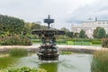 Fountain located at Volksgarten People`s Garden in Vienna.
