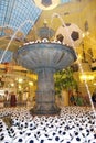 Fountain in the main Department store in Moscow, Russia. Fountain with footballs Royalty Free Stock Photo