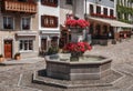 A fountain on the main square - Gruyeres - Switzerland