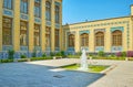 The fountain at Malek Museum, Bagh-e Melli quarter, Tehran, Iran