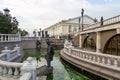 Fountain on the Manege Square with sculptures of heroes of Russian tales.