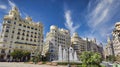 Fountain in the Mascleta square in Valencia