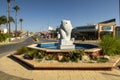 A fountain in the middle of a small roundabout in Ayia Napa