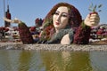 A Fountain at Miracle Garden,Dubai Royalty Free Stock Photo