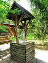 Fountain in a monastery's backyard