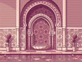 Fountain in Moroccan style with fine colorful mosaic tiles Royalty Free Stock Photo