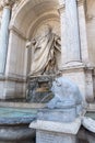 Fountain of Moses Fountain Acqua Felice in city of Rome, Italy Royalty Free Stock Photo