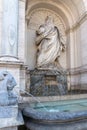 Fountain of Moses Fountain Acqua Felice in city of Rome, Italy Royalty Free Stock Photo