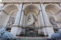 Fountain of Moses Fountain Acqua Felice in city of Rome, Italy Royalty Free Stock Photo