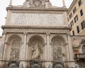 Fountain of Moses Fountain Acqua Felice in city of Rome, Italy Royalty Free Stock Photo