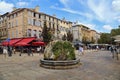 Fountain of the mossy stone in Aix-en-Provence, France