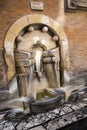 The Fountain of the National Archives in Rome Italy that has books as the main theme Royalty Free Stock Photo