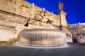 Fountain of the National Monument in Rome at night, Italy Royalty Free Stock Photo