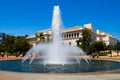 Fountain and Natural History Museum in Balboa Park Royalty Free Stock Photo