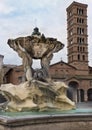 Fountain near the Basilica of Saint Mary in Cosmedin, Rome Royalty Free Stock Photo