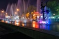 Fountain near the circus in Almaty