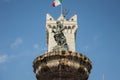 Fountain of Neptune, aka Fontana del Nettuno in Trento, Italy at the central square, before the Cathedral Royalty Free Stock Photo