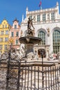 Fountain of Neptune in Gdansk Poland Royalty Free Stock Photo