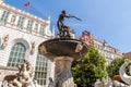 Fountain of Neptune in Gdansk Poland Royalty Free Stock Photo