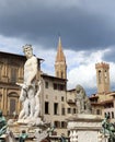 Fountain of Neptune in FLORENCE ITALY Royalty Free Stock Photo