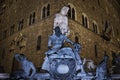 Fountain of Neptune, Florence by night Royalty Free Stock Photo