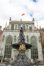 Fountain of Neptune in Gdansk Royalty Free Stock Photo