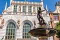 Fountain of Neptune in Gdansk Poland Royalty Free Stock Photo