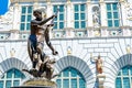 Fountain of Neptune in Gdansk Poland Royalty Free Stock Photo