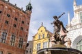 Fountain of Neptune in Gdansk Poland Royalty Free Stock Photo