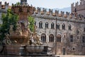 The fountain of Neptune in Piazza del Duomo in Trento Royalty Free Stock Photo