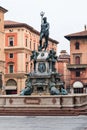 Fountain Neptune on Piazza del nettuno in Bologna Royalty Free Stock Photo