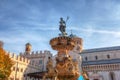 The fountain of Neptune on Piazza Duomo in Trento, South Tyrol. Italy Royalty Free Stock Photo