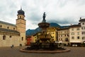 Fountain of Neptune on Piazza Duomo in Trento Royalty Free Stock Photo