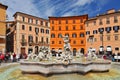 The Fountain of Neptune on Piazza Navona in Rome, Italy Royalty Free Stock Photo