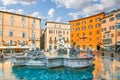 The fountain of Neptune at the Piazza Navona in Rome, Italy Royalty Free Stock Photo