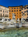 Fountain of Neptune at Piazza Navona in Rome, Italy Royalty Free Stock Photo