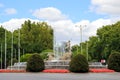 Fountain of Neptune in the Spanish capital Madrid