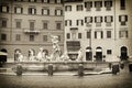 The Fountain of Neptune in the Square Navona. Rome. Italy Royalty Free Stock Photo