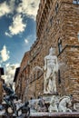 Fountain of Neptune Statue in Florence Italy Royalty Free Stock Photo