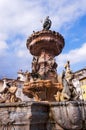 Fountain of Neptune - Trento Trentino Italy Royalty Free Stock Photo