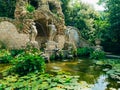 Fountain Neptune in Trsteno Arboretum Royalty Free Stock Photo