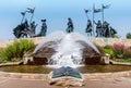 Fountain of the Nibelung Royalty Free Stock Photo