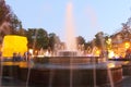 Fountain in night lights Royalty Free Stock Photo