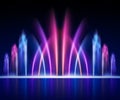 Fountain Night Realistic Image