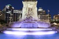 Fountain at night, Saints and Sailors monument, Indianapolis, In Royalty Free Stock Photo