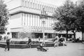 Fountain and now-defunct Merkurijus store on Laisves Aleja Royalty Free Stock Photo