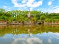 Fountain Ocean with park pond in Boboli Gardens, Florence, Italy Royalty Free Stock Photo