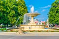 fountain in OgrÃÂ³d Saski - Saxon Garden, the oldest public park in Warsaw, Poland ...IMAGE