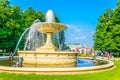 fountain in OgrÃÂ³d Saski - Saxon Garden, the oldest public park in Warsaw, Poland ...IMAGE